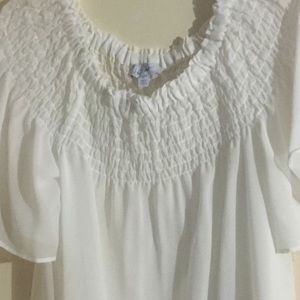 Libby Edelman White Blouse Size Small